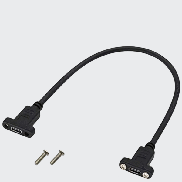 Black Panel Mount Usb C Female To Usb Male Adapter Cable, Usb 30 A Male To Usb 31 Type-C Female With Screw Panel Mount Cable For Data And Charging 10M (Usb A/Usb C)